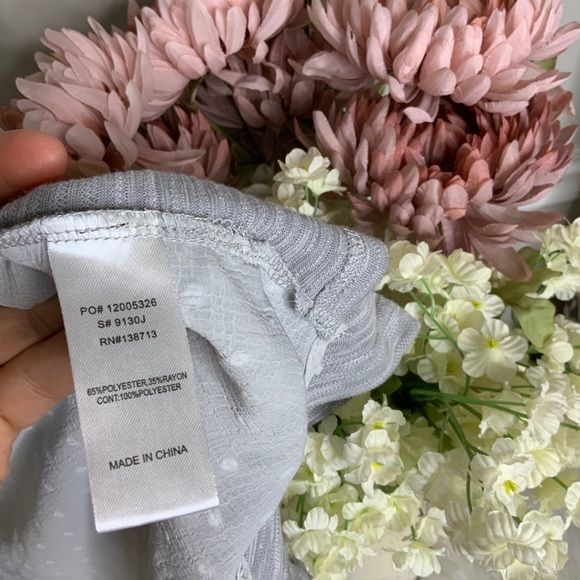 DOE & RAE Grey Long Sleeve Ruffle Layered Cardigan - Picture 7 of 8